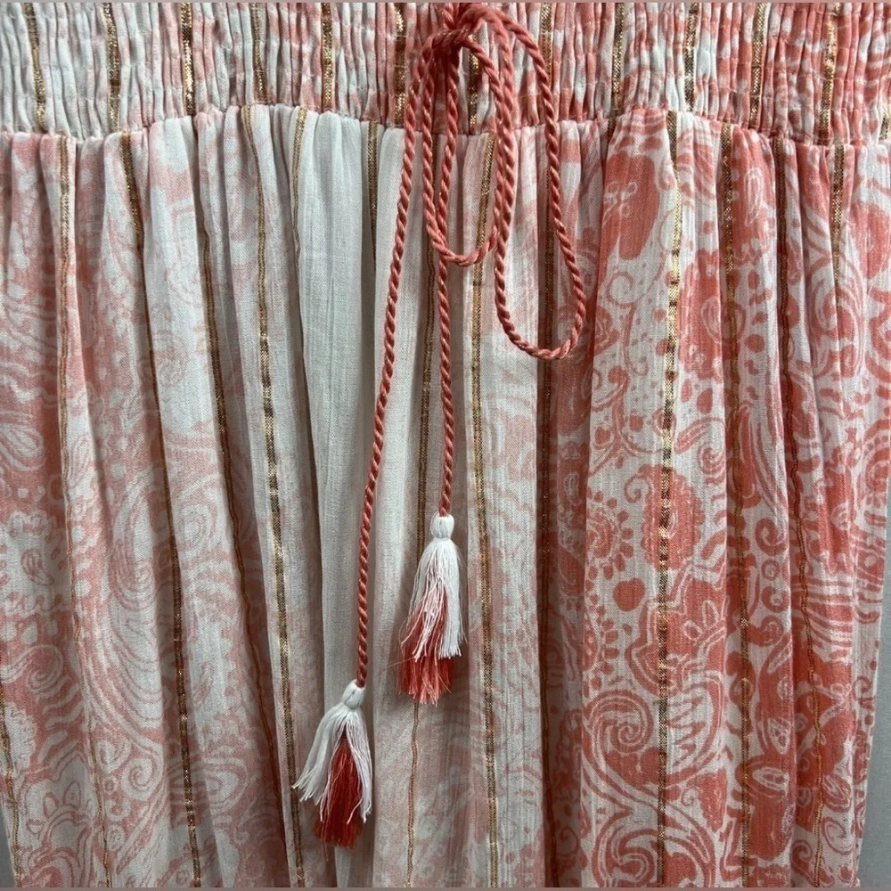 Me 2 Magic Coral Pink Boho Maxi Dress – Embroidered Tassel Detail, Pink M - Picture 5 of 9